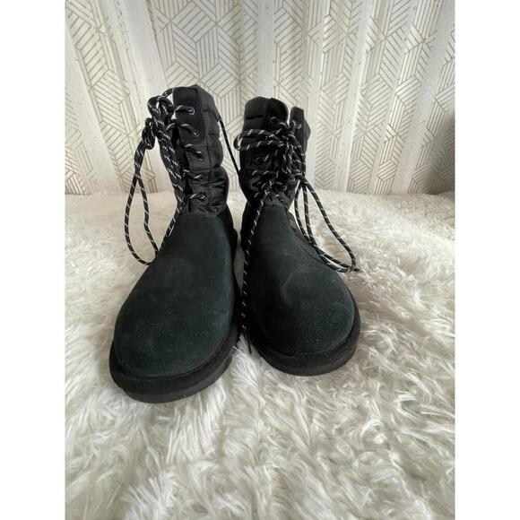 UGG x STAMPD BLACK LACE-UP SUEDE/ WOOL WINTER BOOTS,  MEN US 12 NWOB READ* main image 5